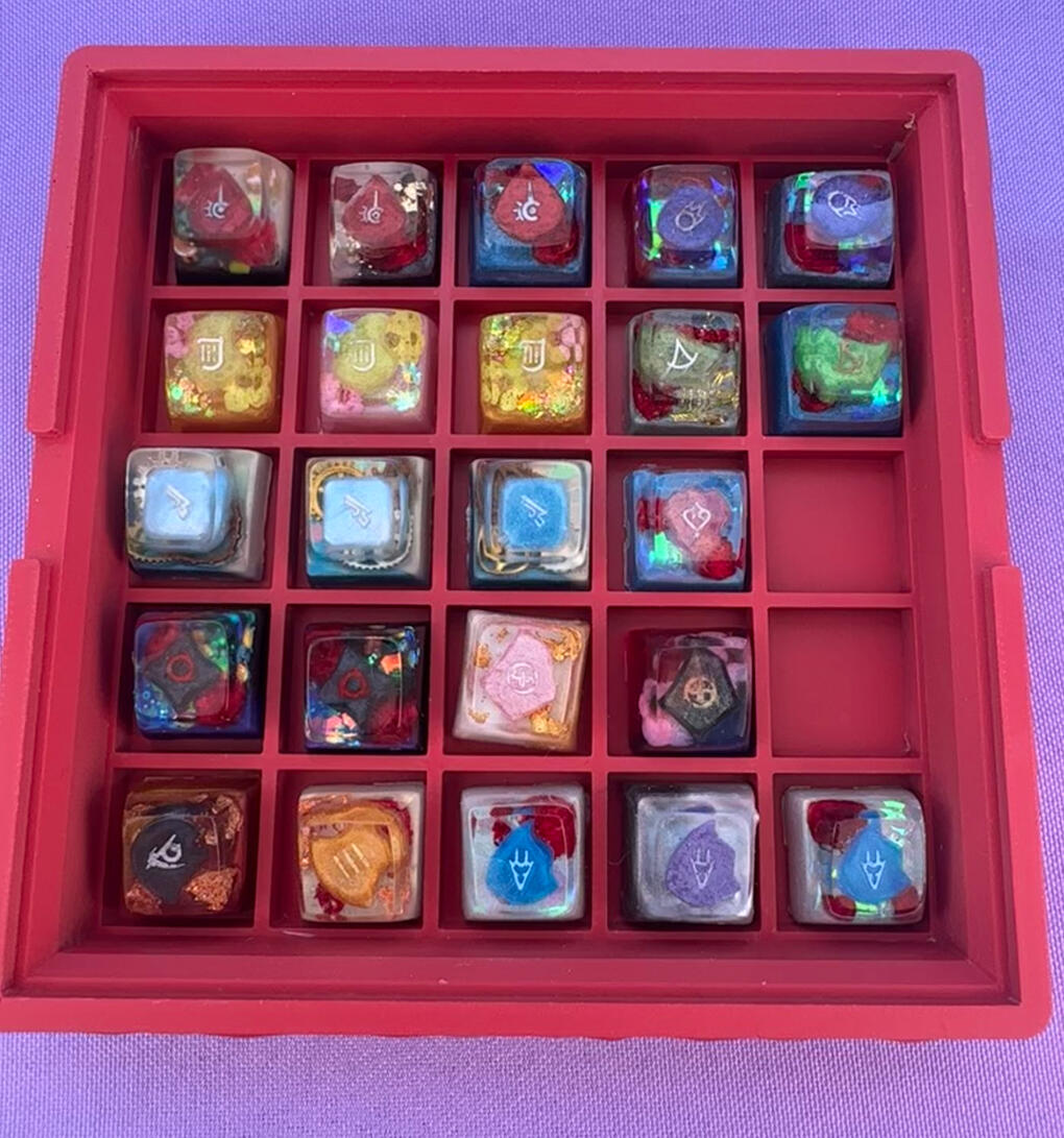 Handmade resin keycaps